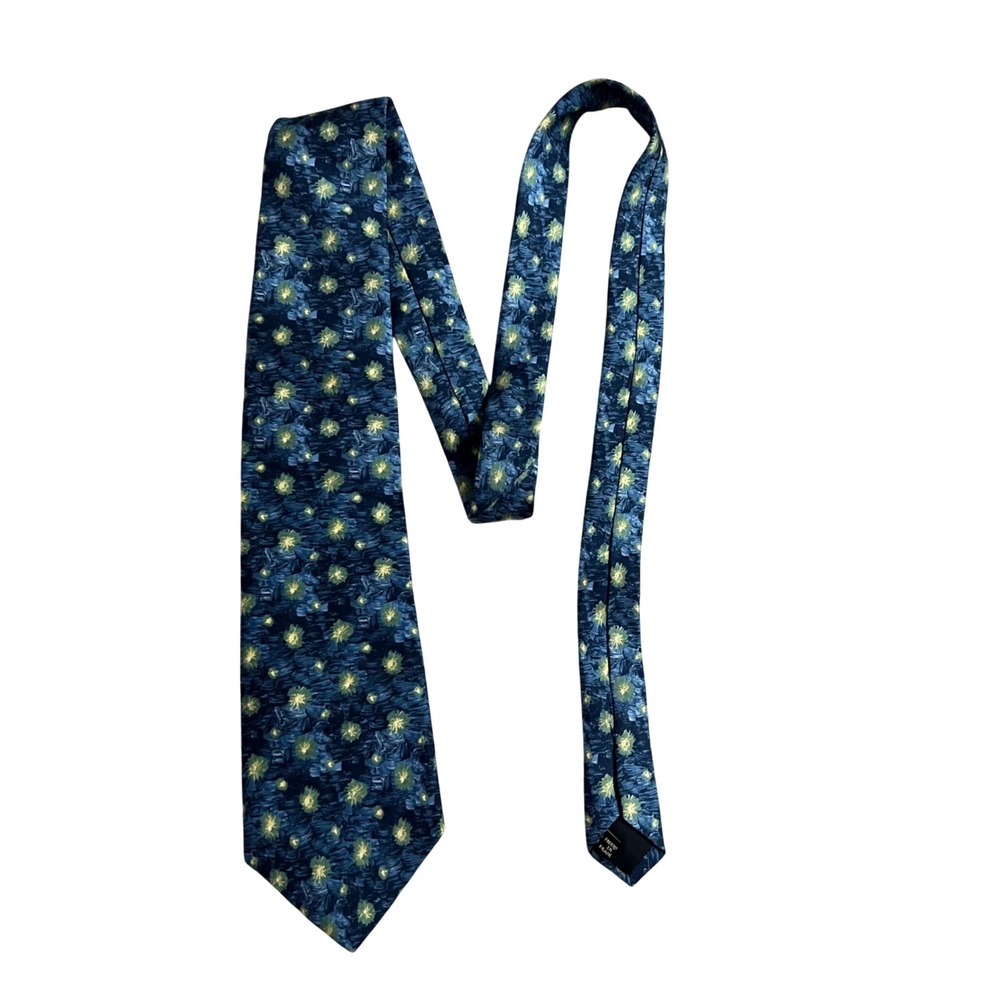 Art Institute of Chicago Mens Silk Tie Impressionist Blue France